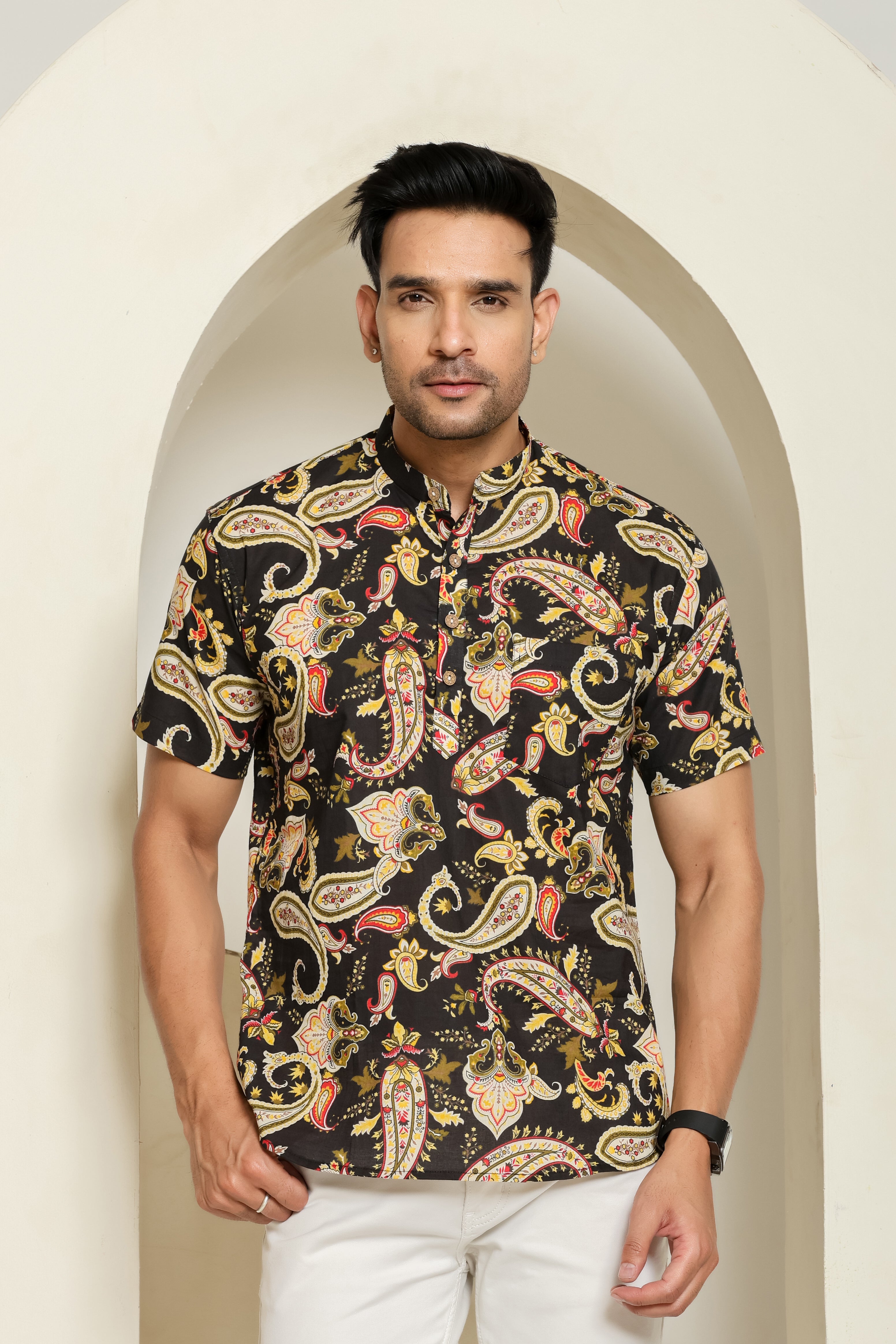 Nightshade Print Short Kurta