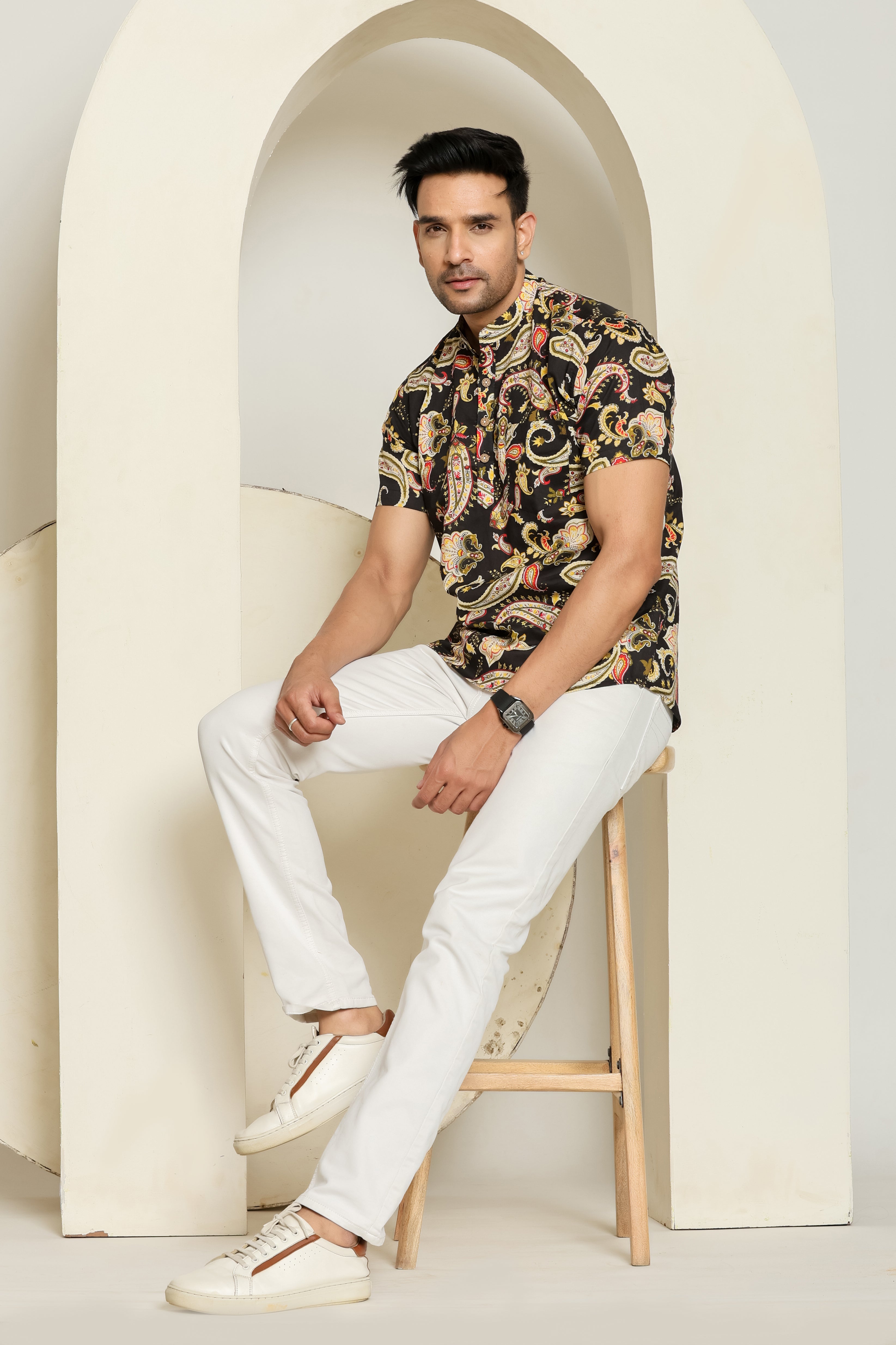 Nightshade Print Short Kurta