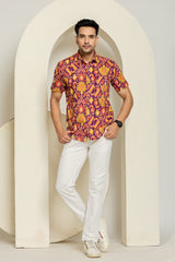 Sunset Splash Half Sleeves Shirt