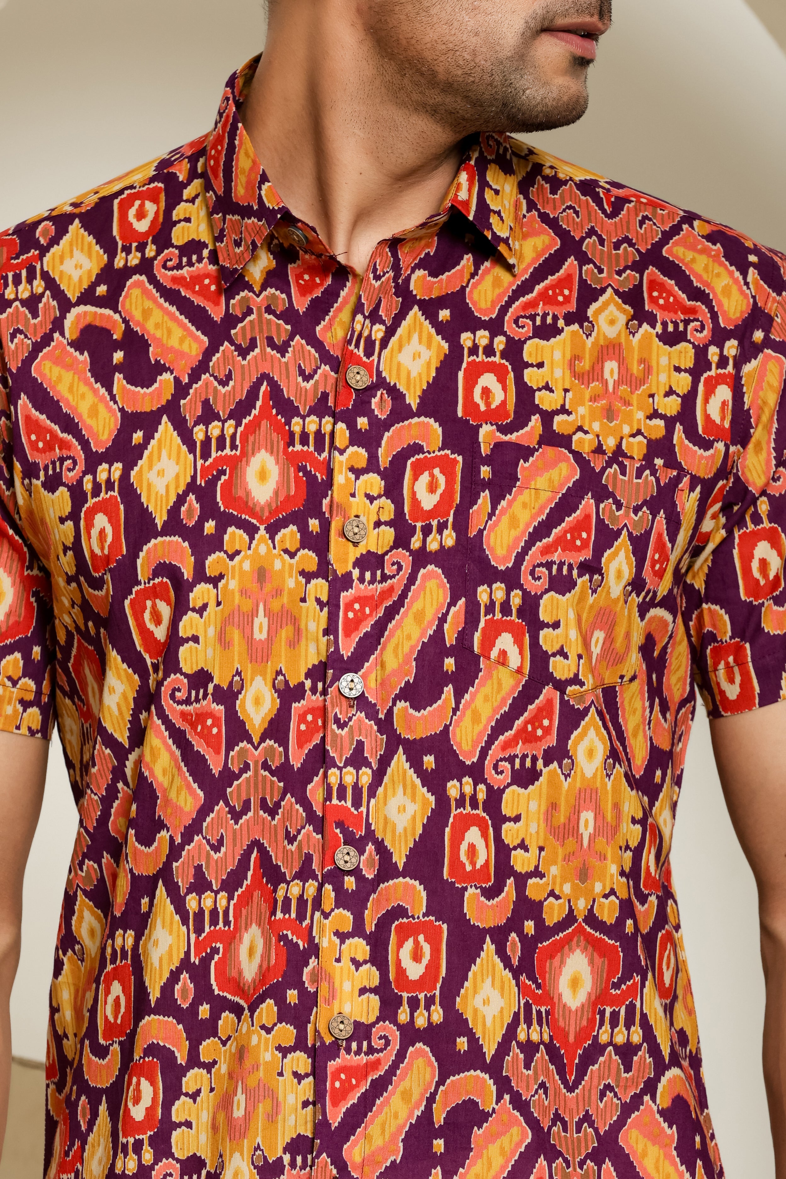 Sunset Splash Half Sleeves Shirt