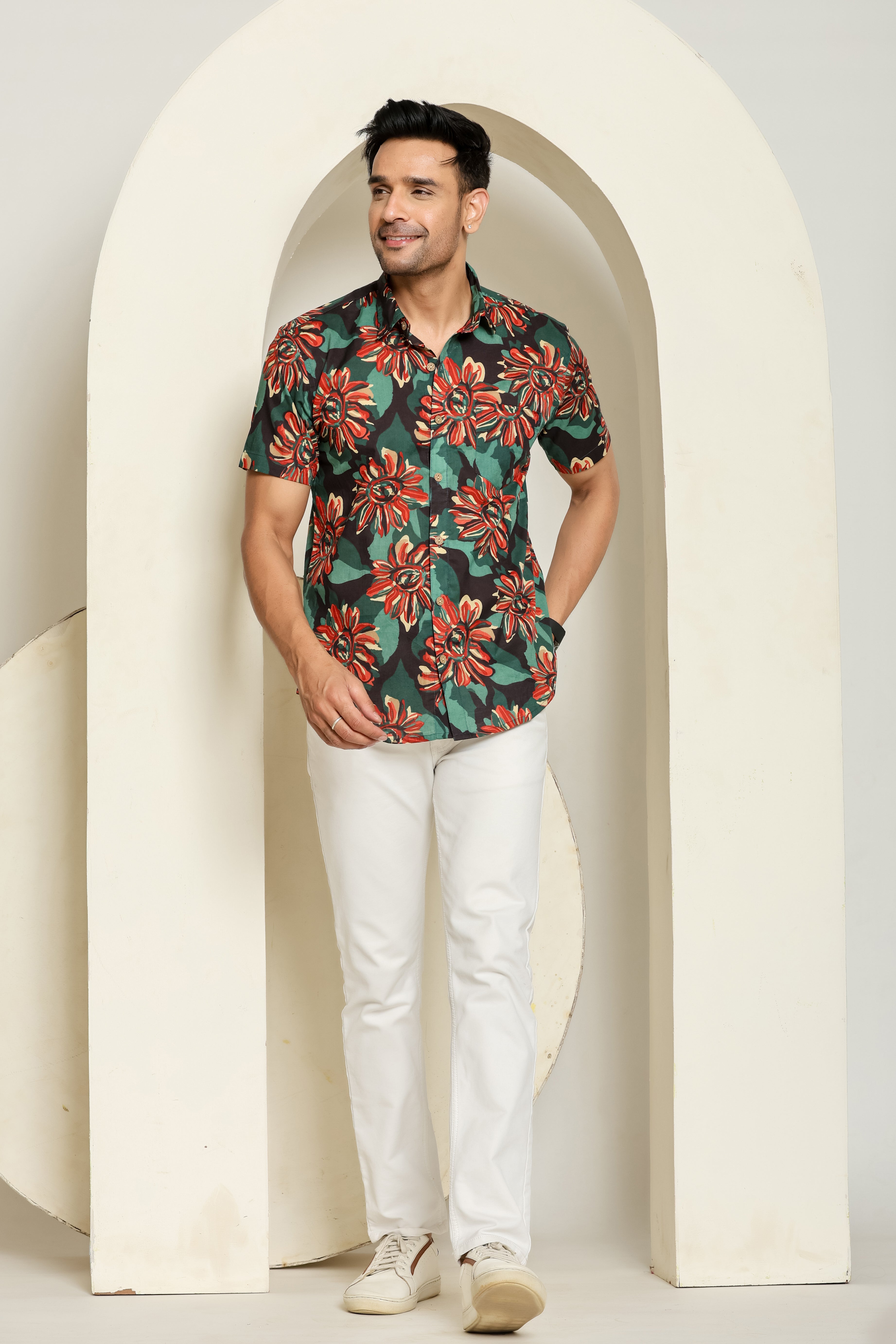 Forest Trail Half Sleeves Shirt