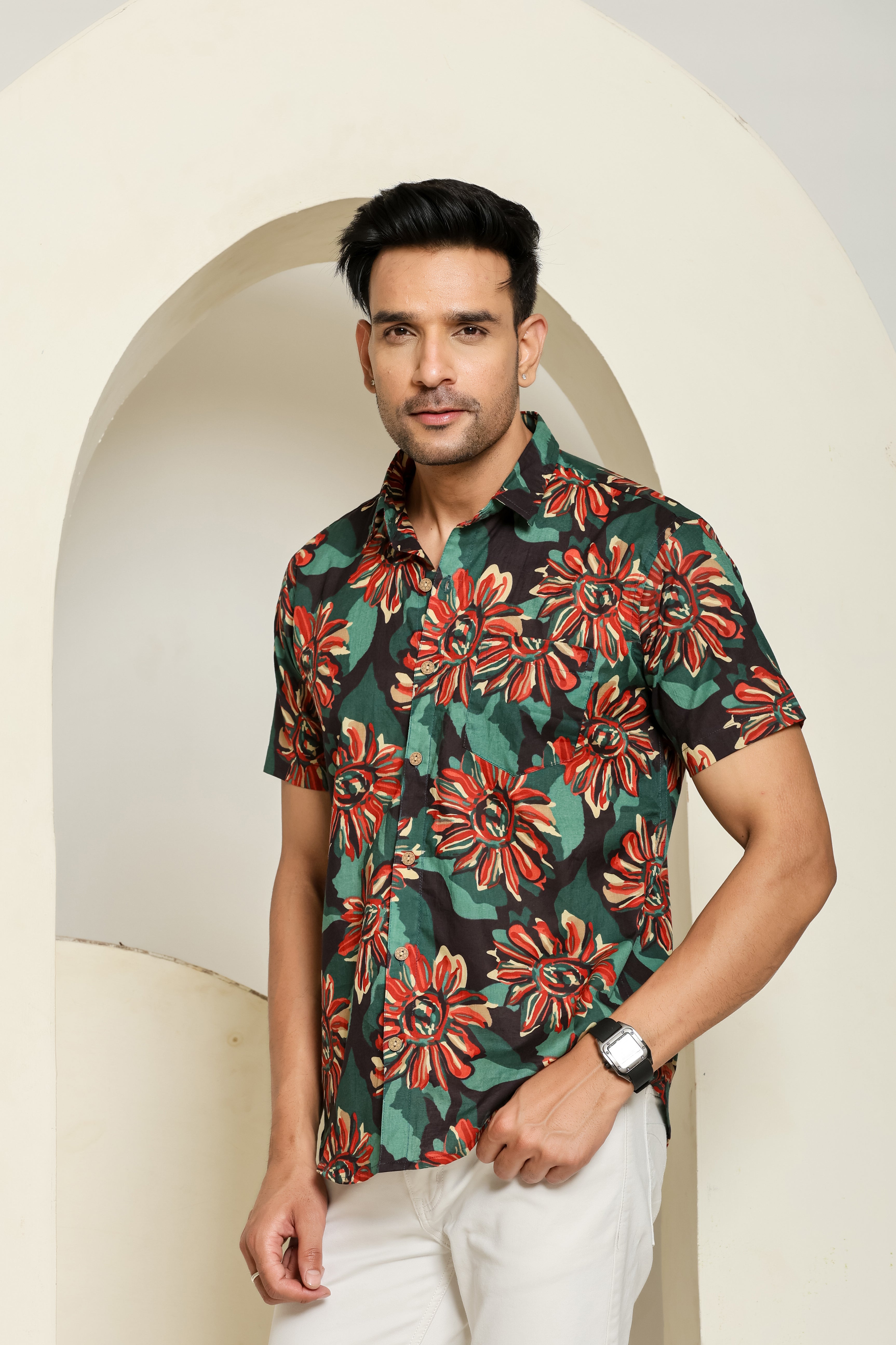 Forest Trail Half Sleeves Shirt