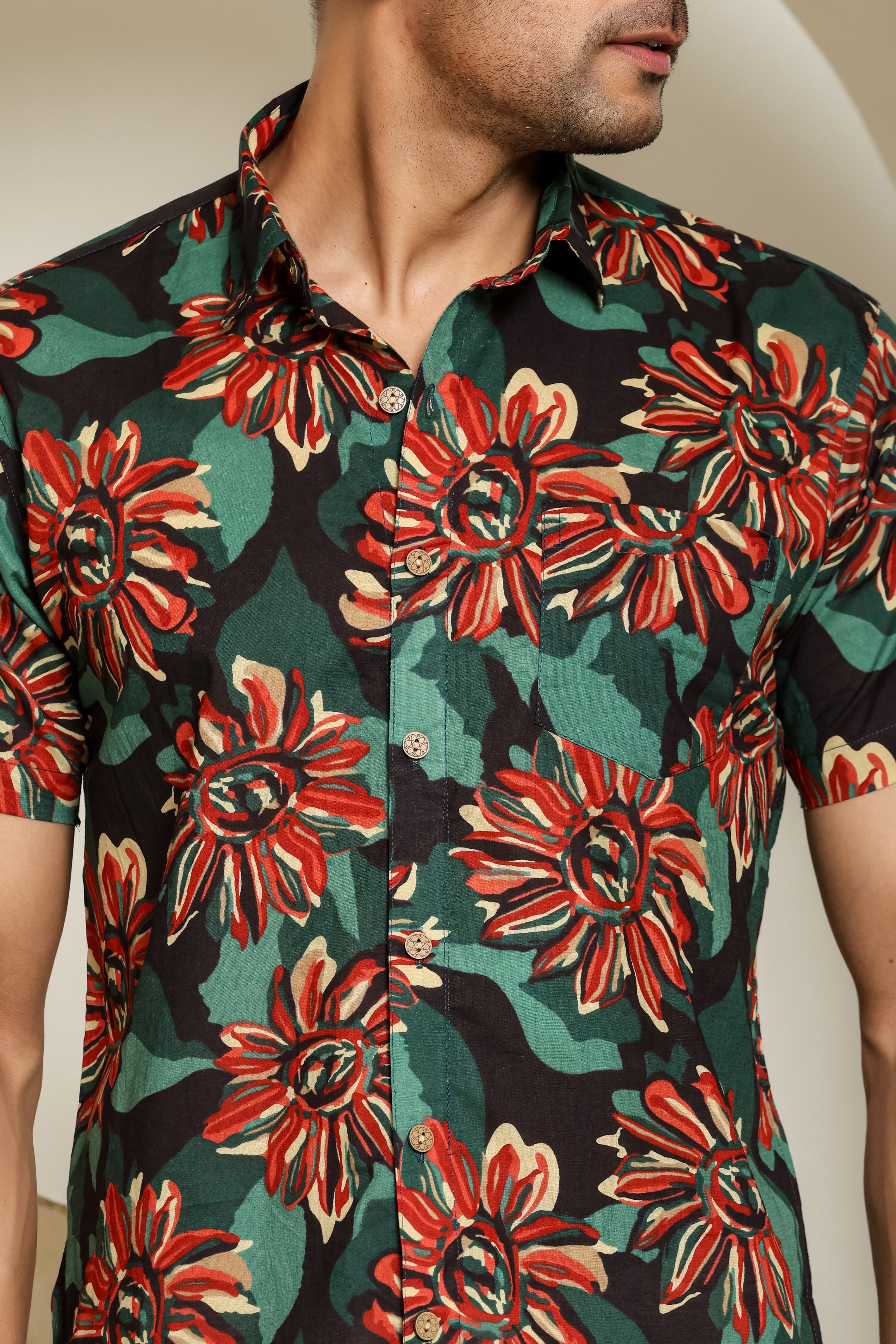 Forest Trail Half Sleeves Shirt