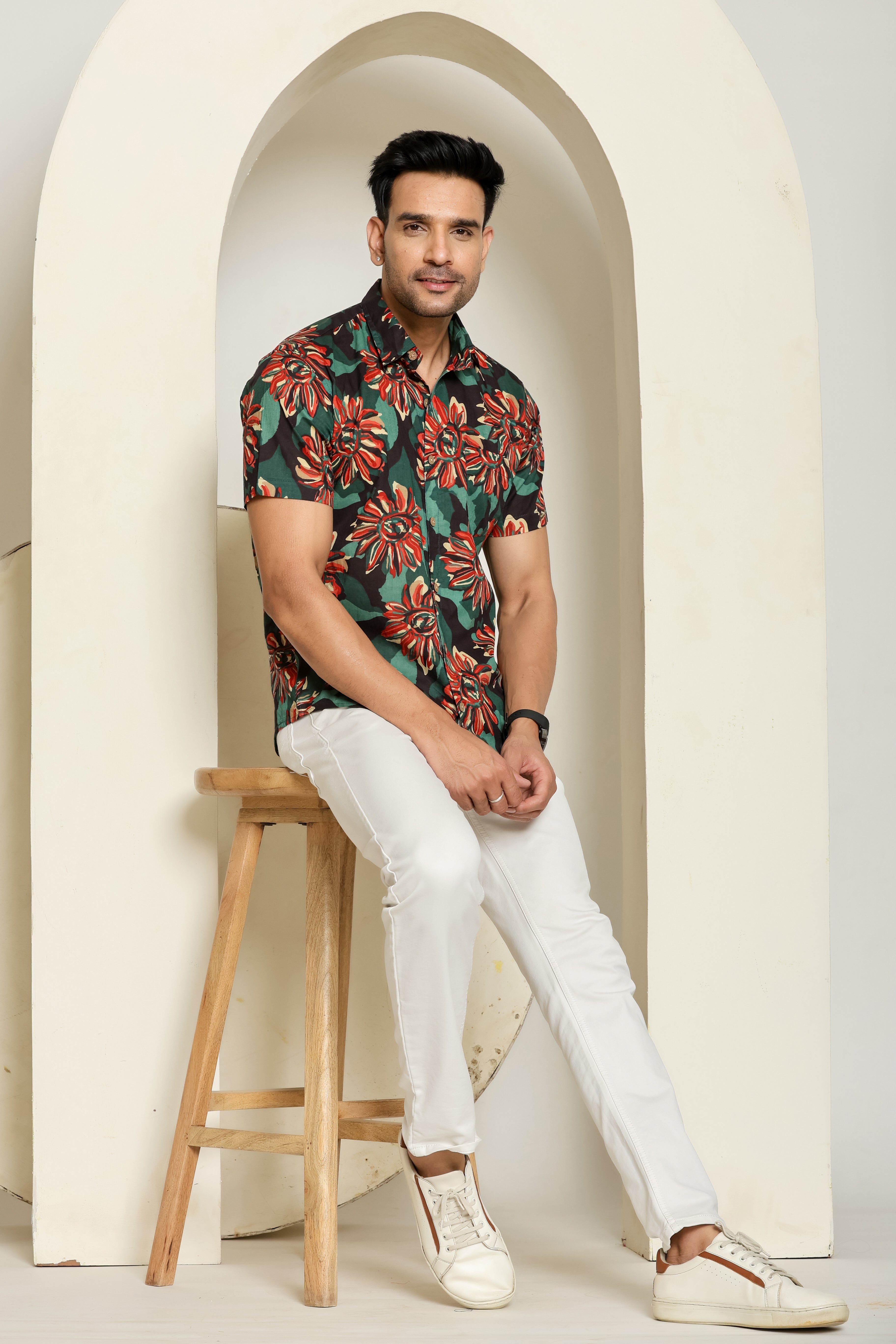 Forest Trail Half Sleeves Shirt