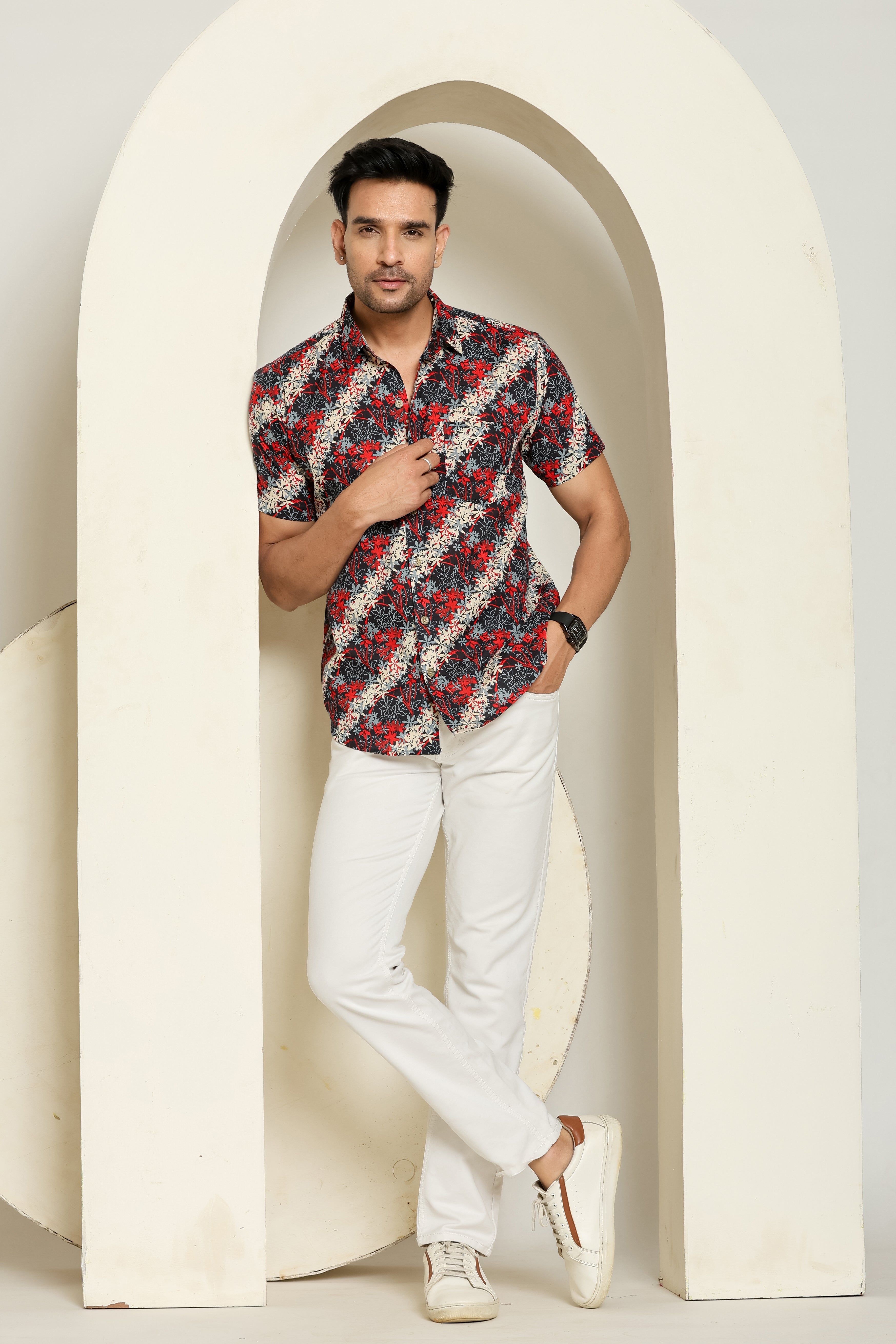 Midnight Vibe Half Sleeves Shirt