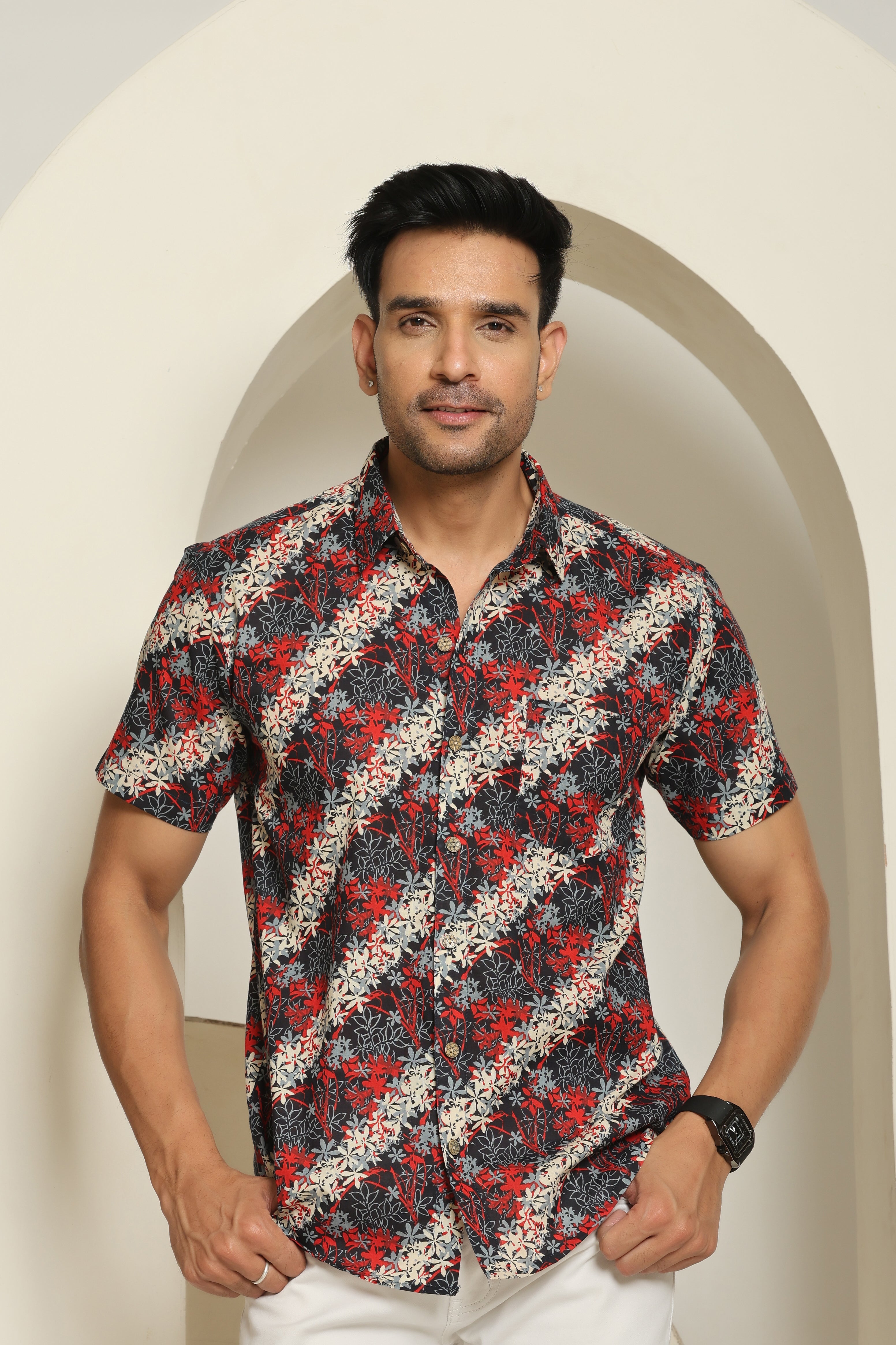 Midnight Vibe Half Sleeves Shirt