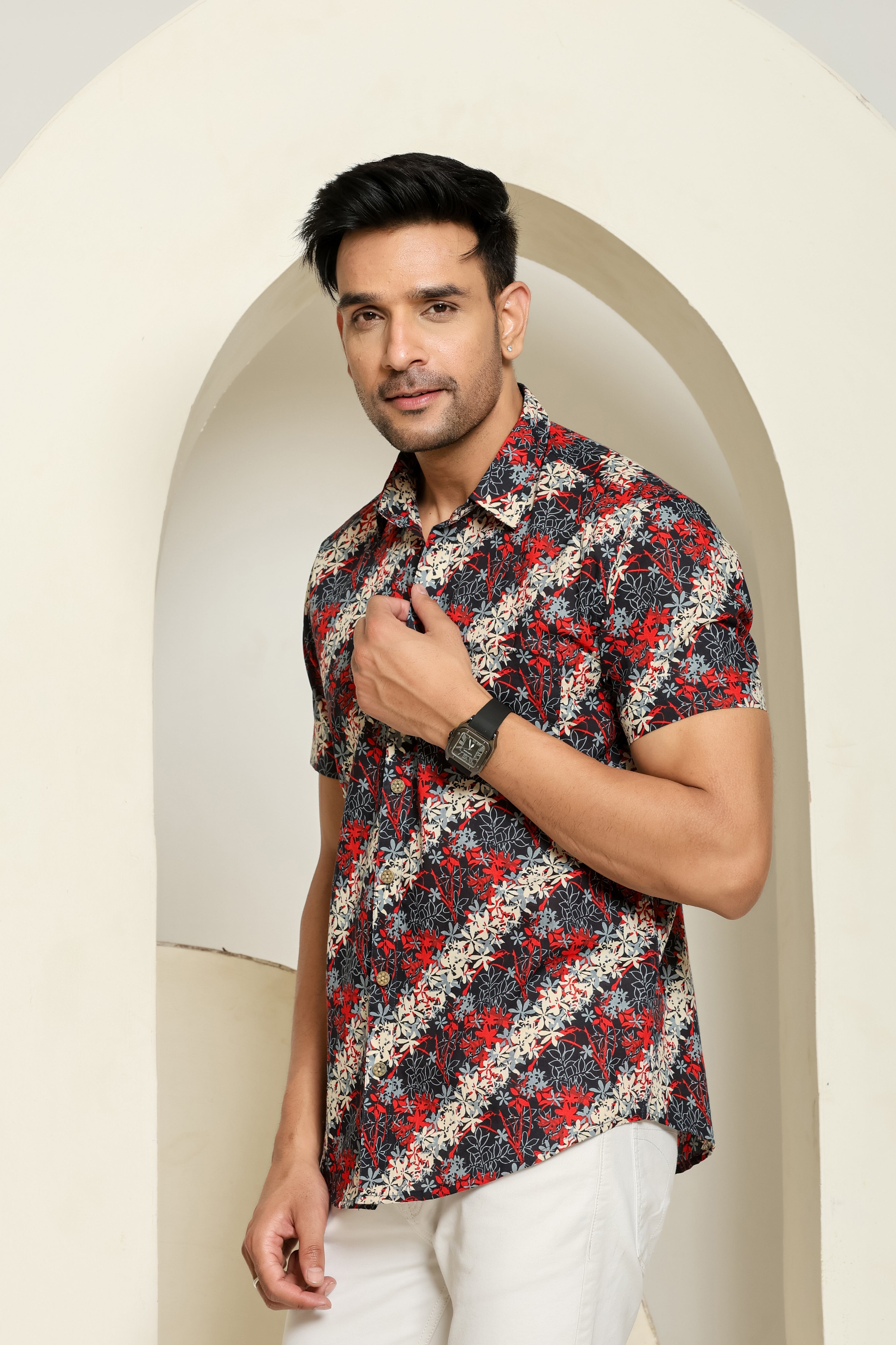 Midnight Vibe Half Sleeves Shirt