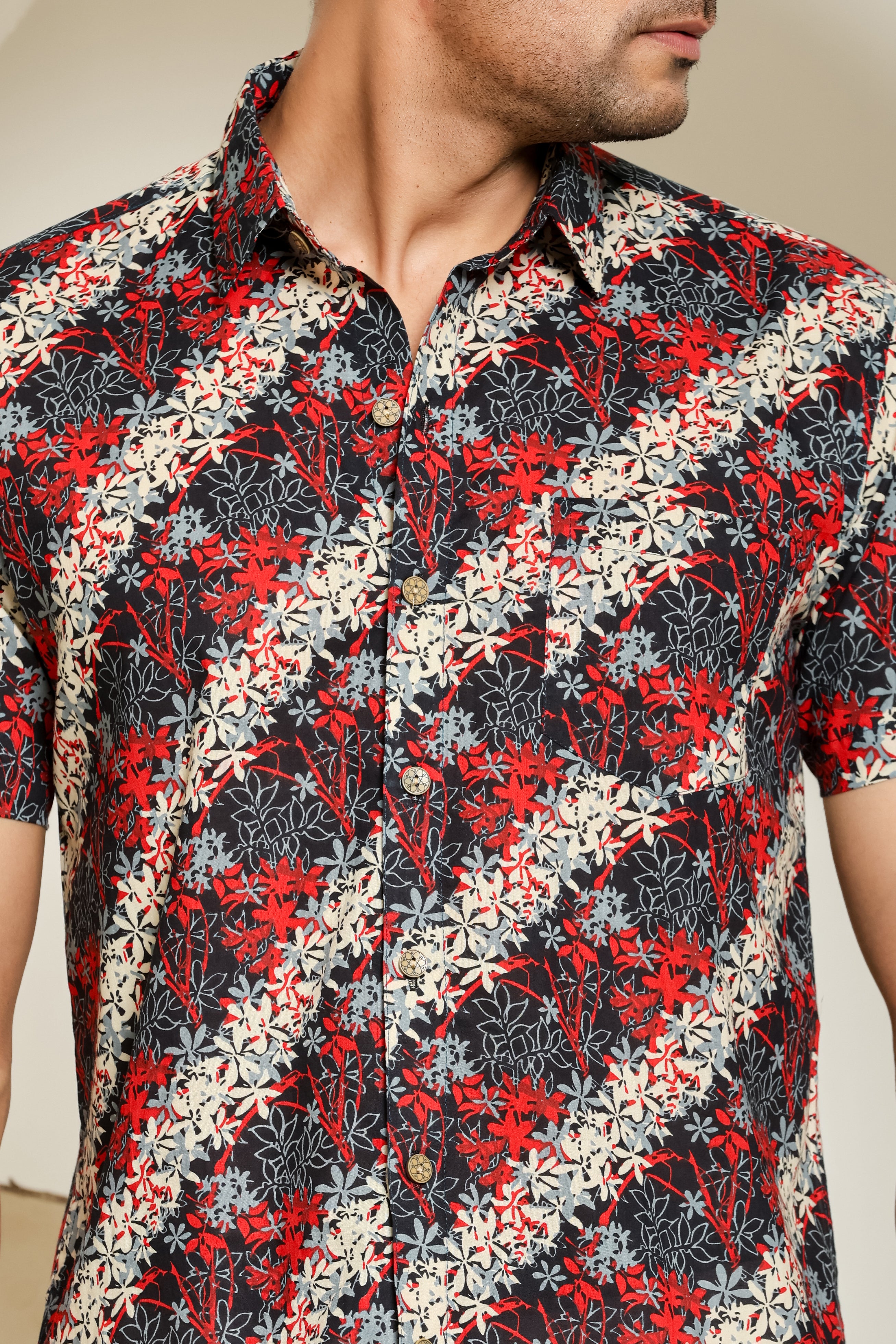 Midnight Vibe Half Sleeves Shirt