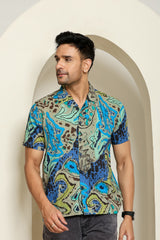 Rainbow Rush Cuban Collar Shirt