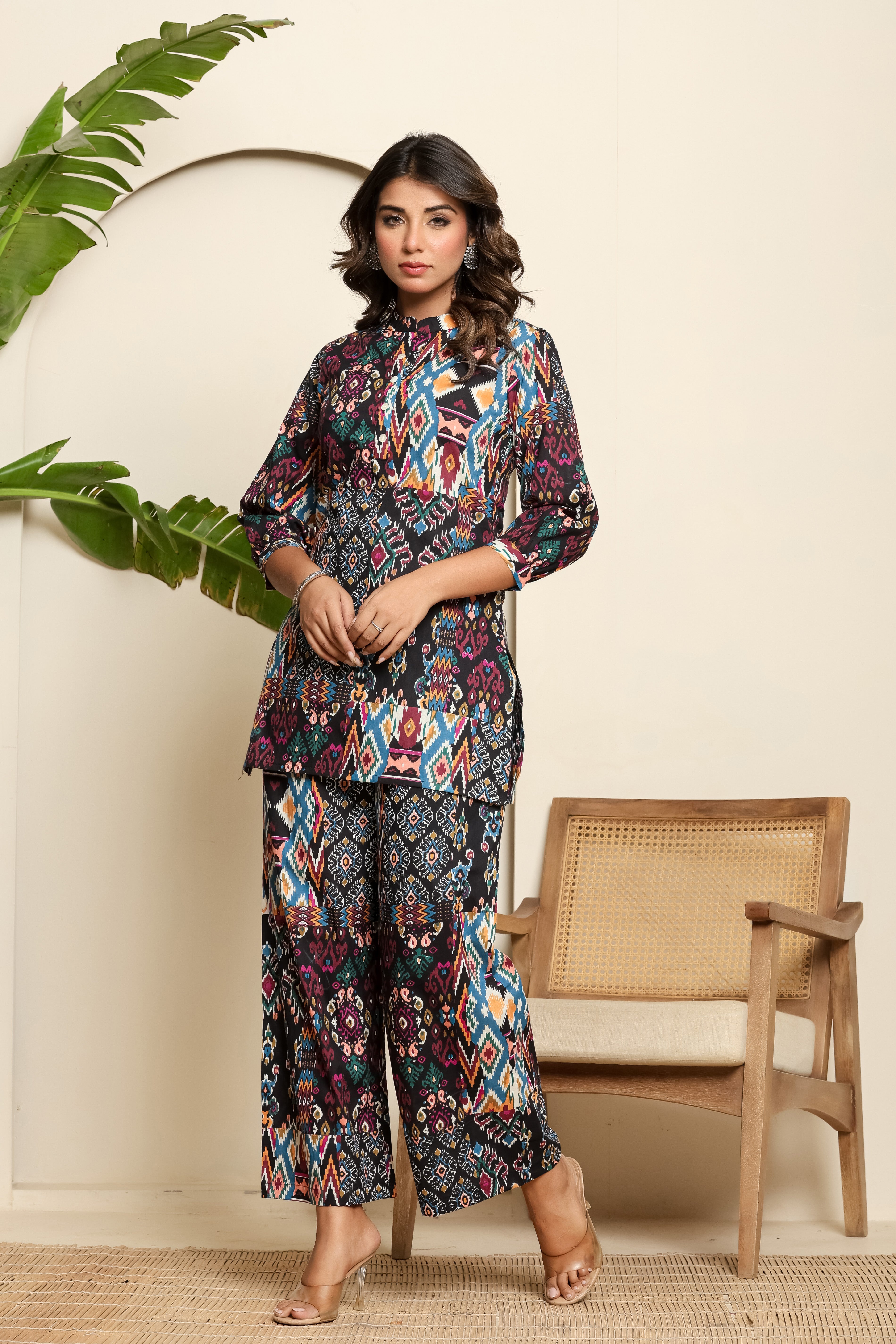 Shadow Flora High-Neck Coord Set