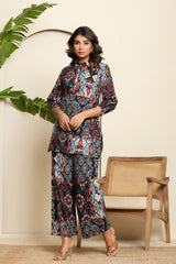 Shadow Flora High-Neck Coord Set