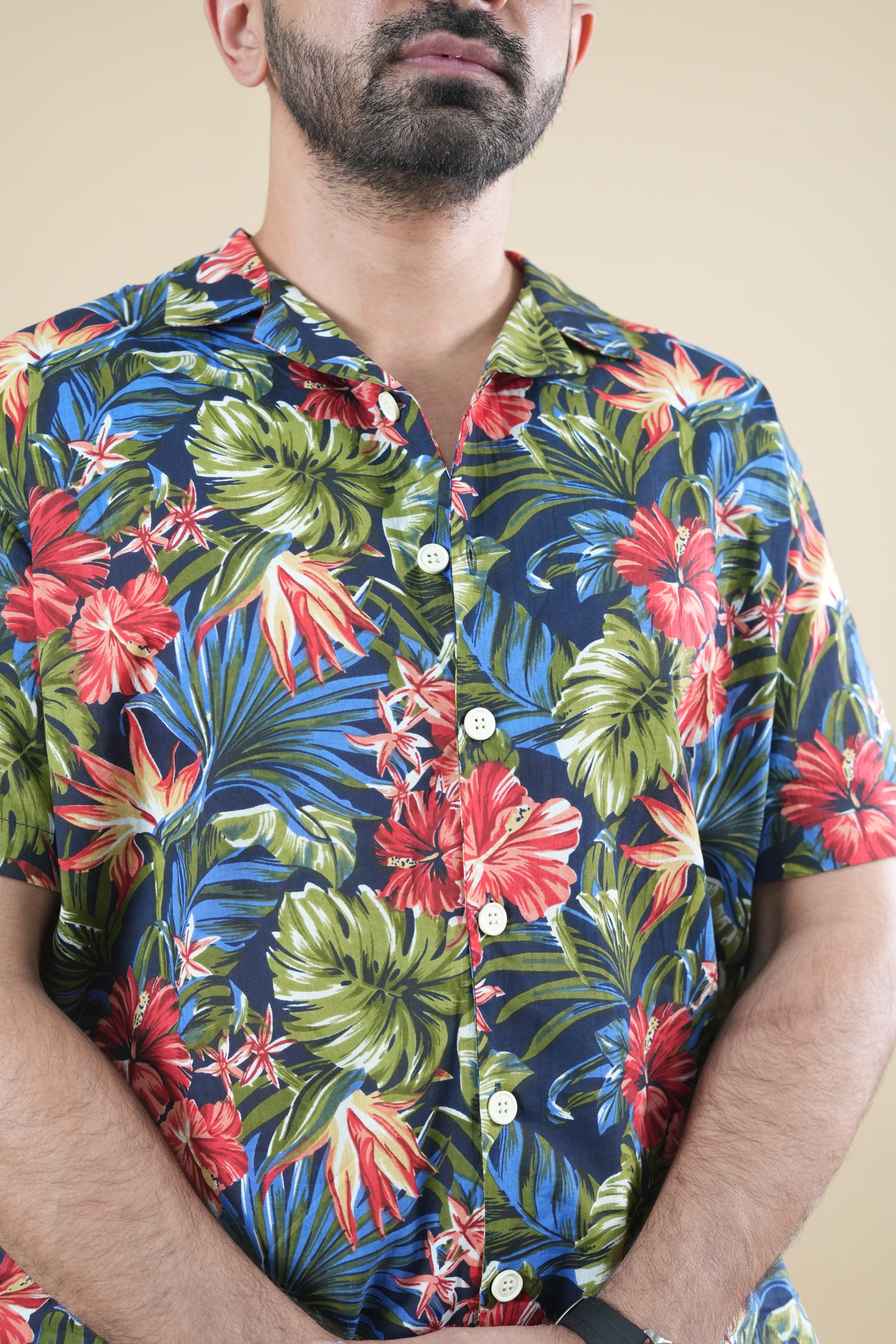 Bloom Burst Cuban Collar Shirt