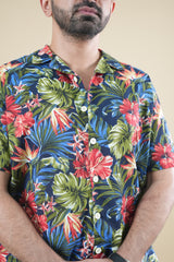 Bloom Burst Cuban Collar Shirt