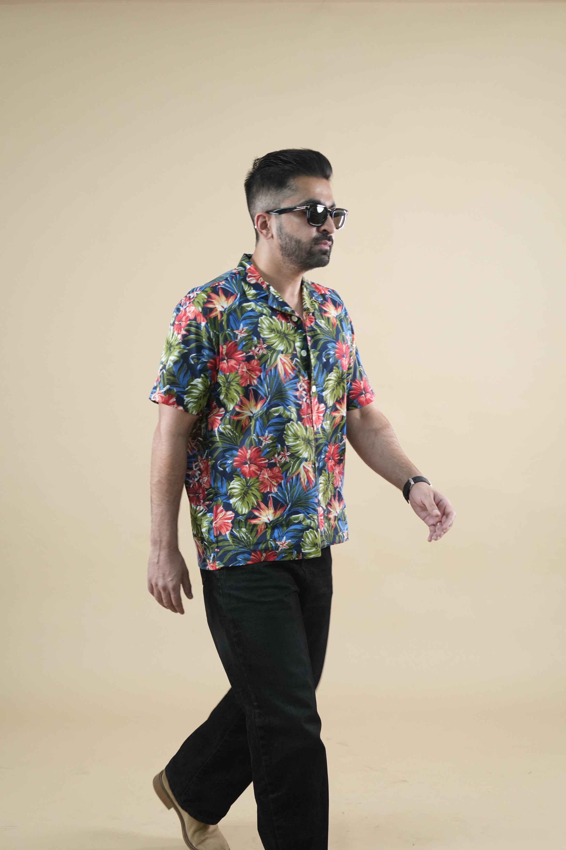 Bloom Burst Cuban Collar Shirt