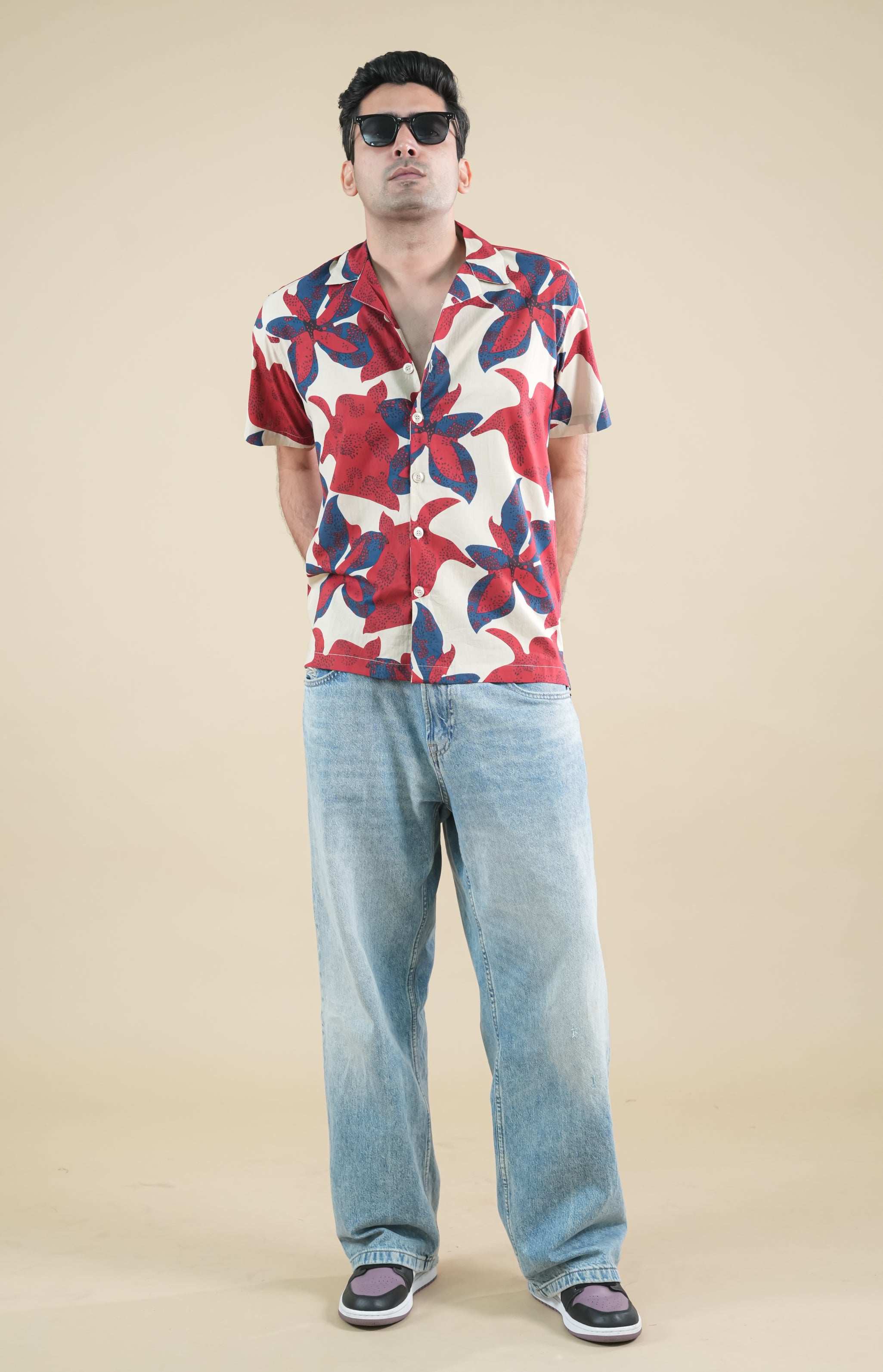 Coastal Bloom Cuban Collar Shirt