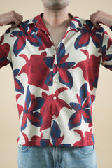 Coastal Bloom Cuban Collar Shirt