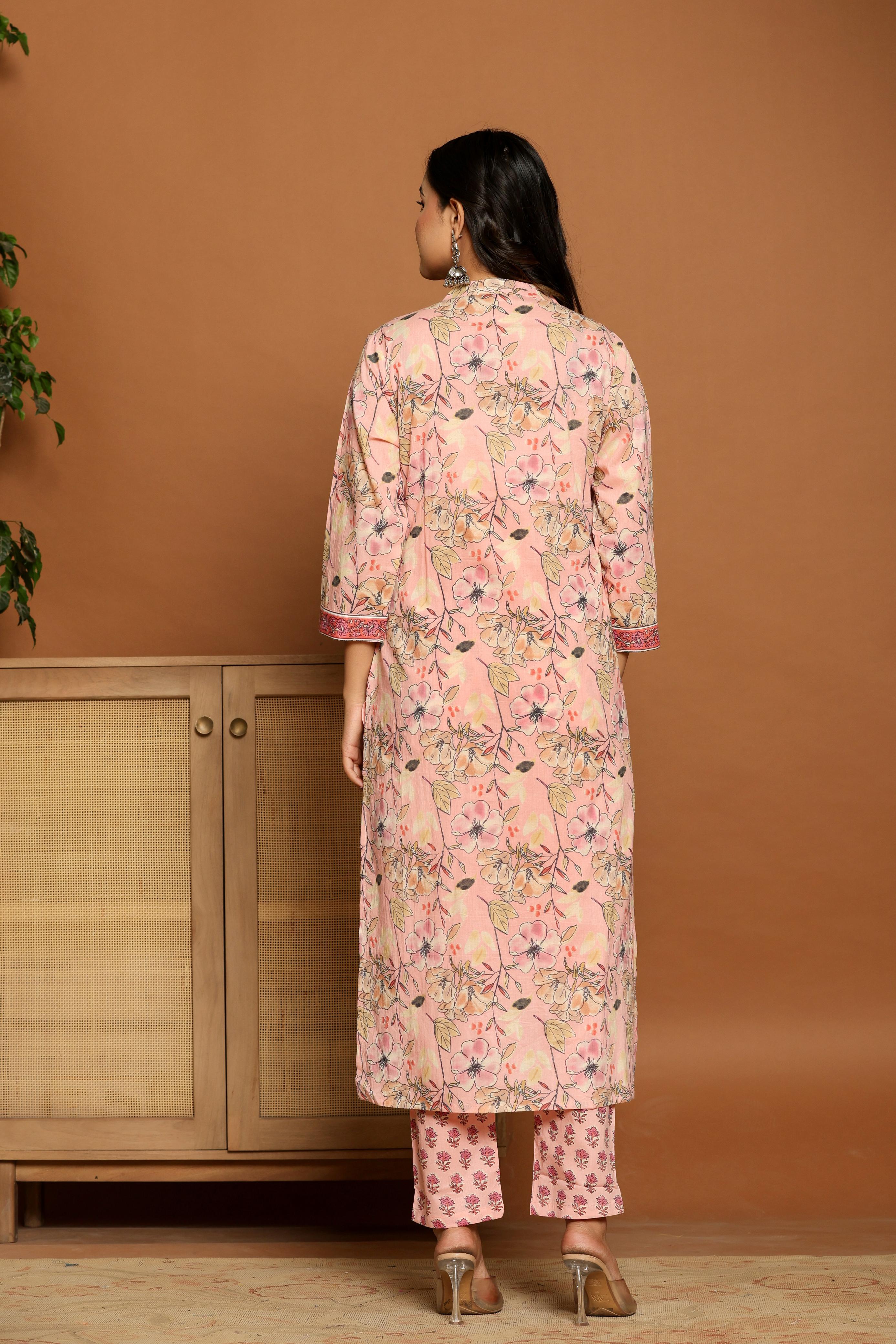 Blush Garden Floral Kurta Set