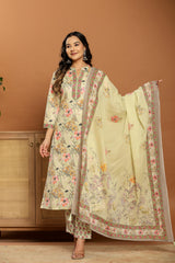Blush Meadow Printed Cotton Suit