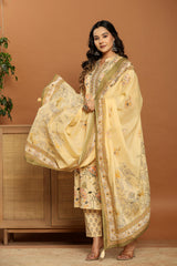 Sunlit Bloom Cotton Suit