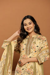 Sunlit Bloom Cotton Suit