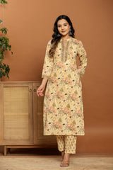 Sunlit Bloom Cotton Suit