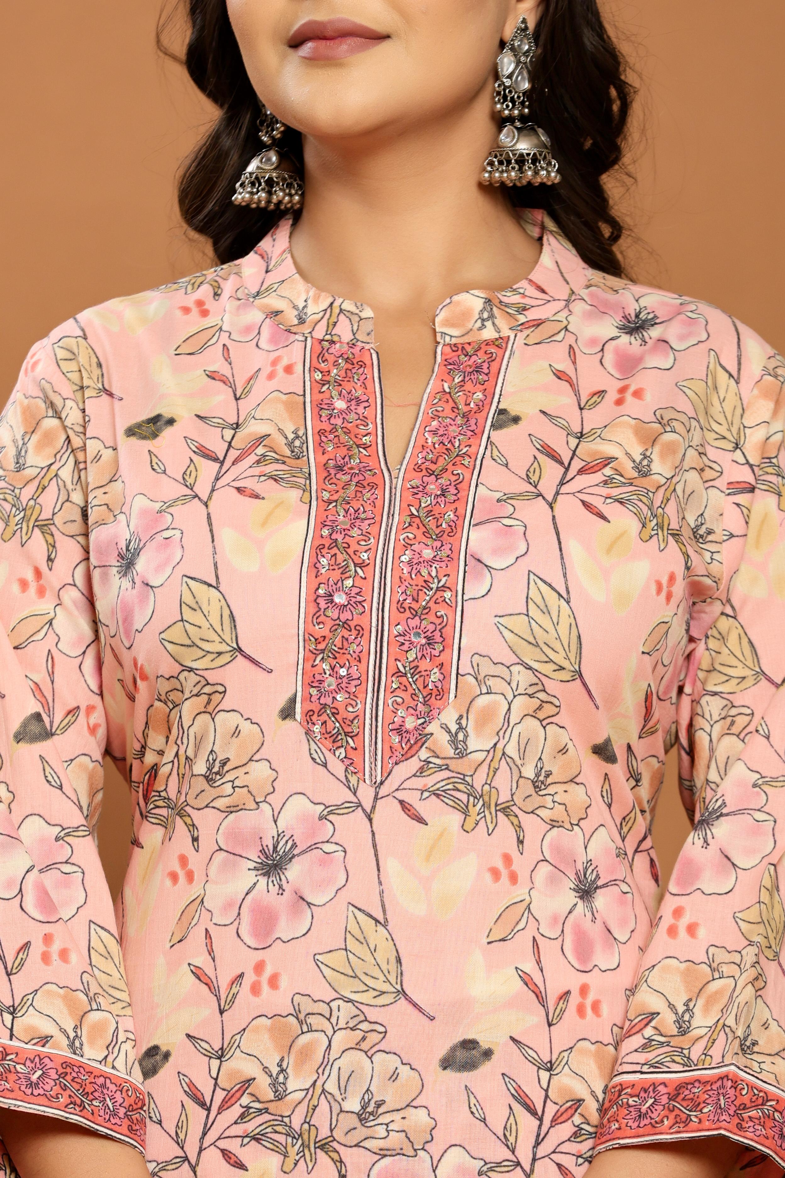 Blush Garden Floral Kurta Set